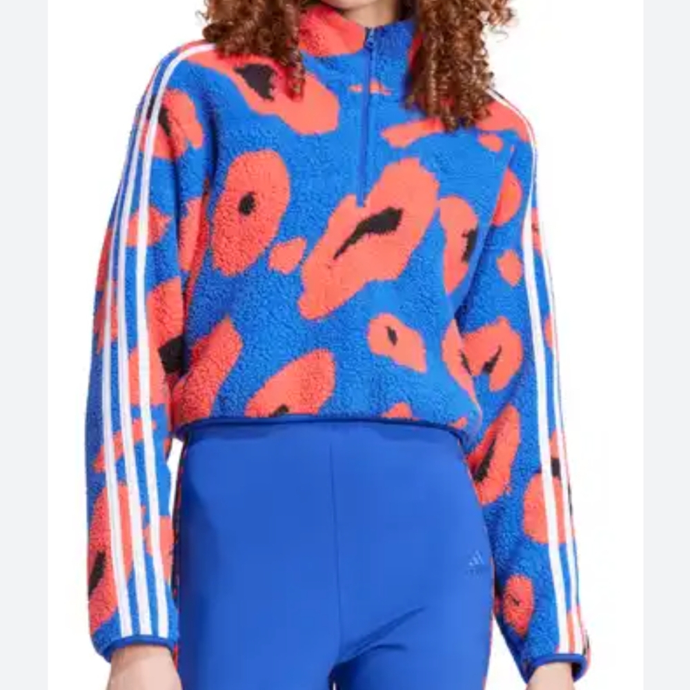 Adidas Blue and Red Patterned Jacket